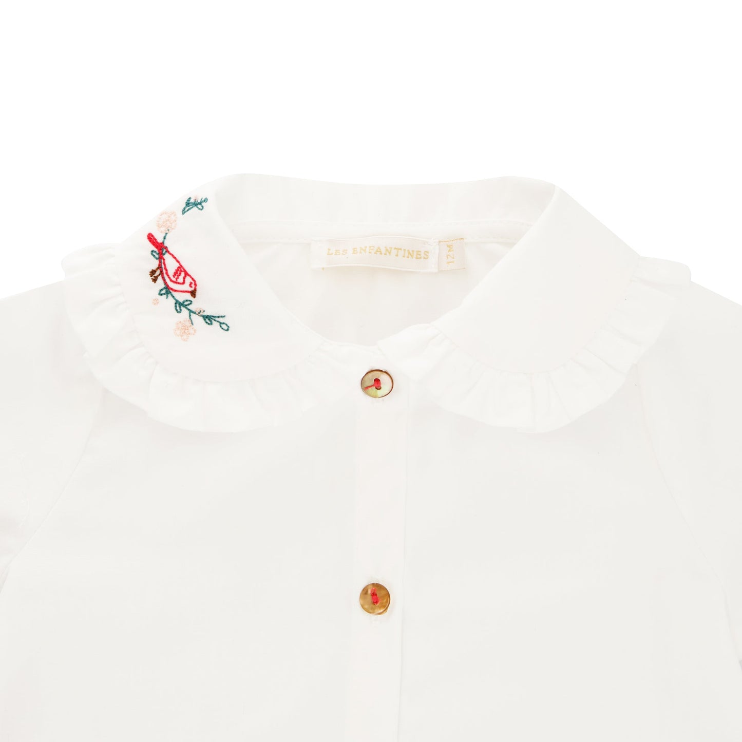 Blouse Chenille Popeline Blanche Les Enfantines