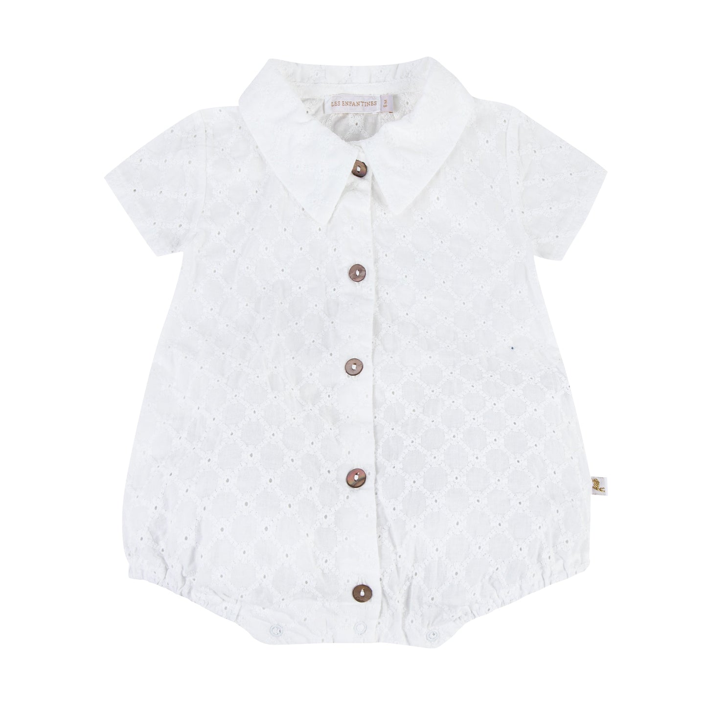 Barboteuse calao Damier blanc Les Enfantines
