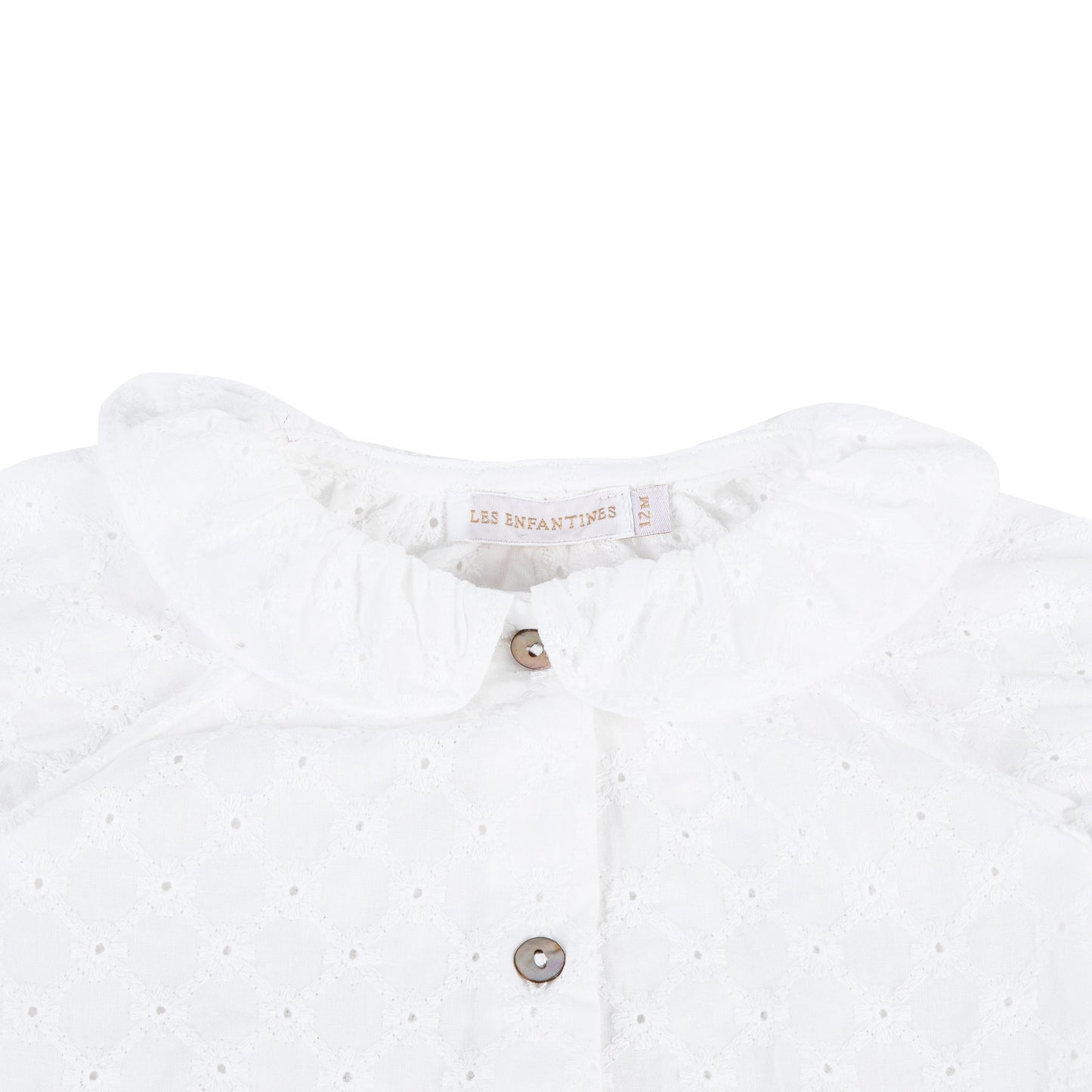 Blouse coquerelle damier blanc Les Enfantines