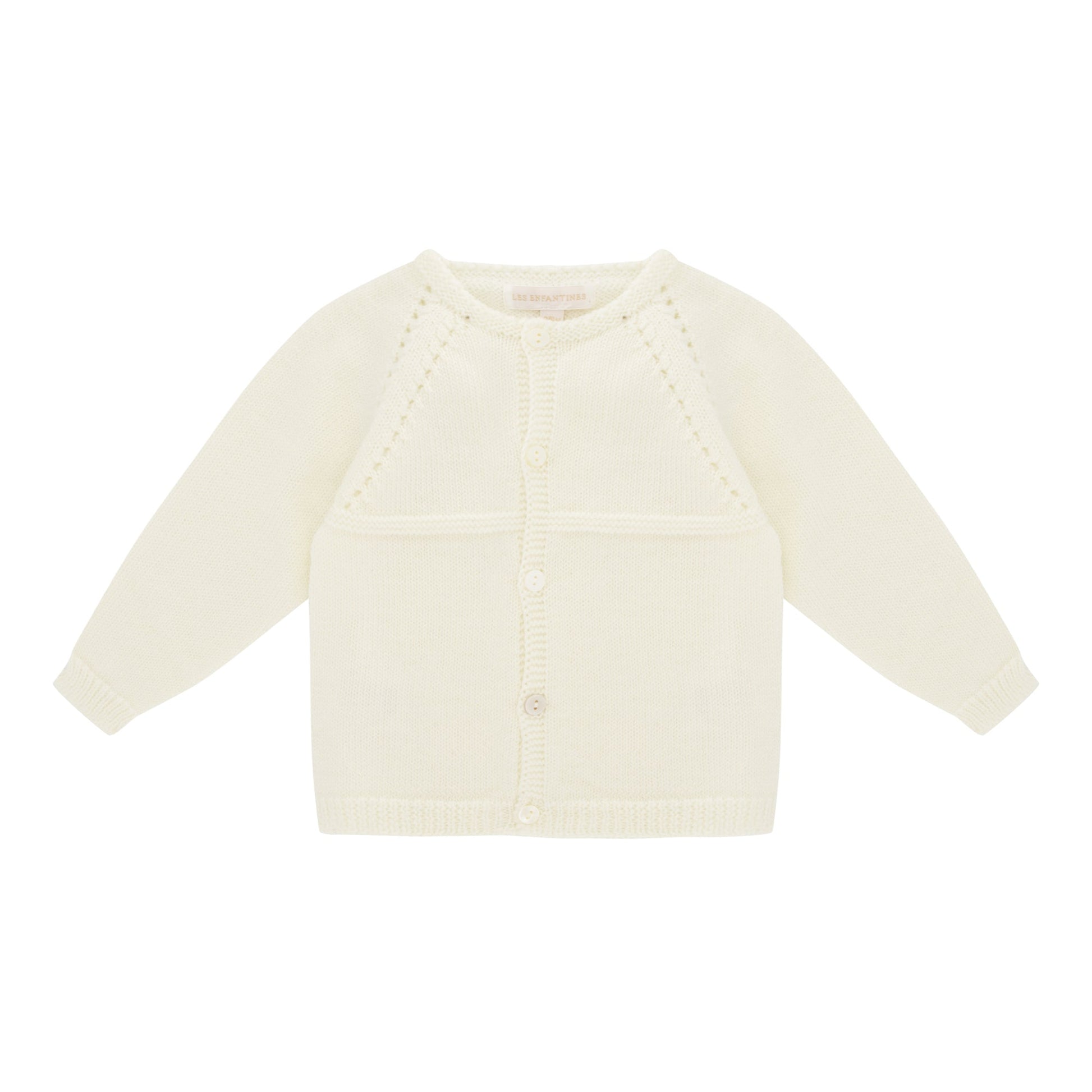 Cardigan chevreuil blanc eclatant Les Enfantines