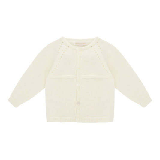 Cardigan chevreuil blanc eclatant Les Enfantines