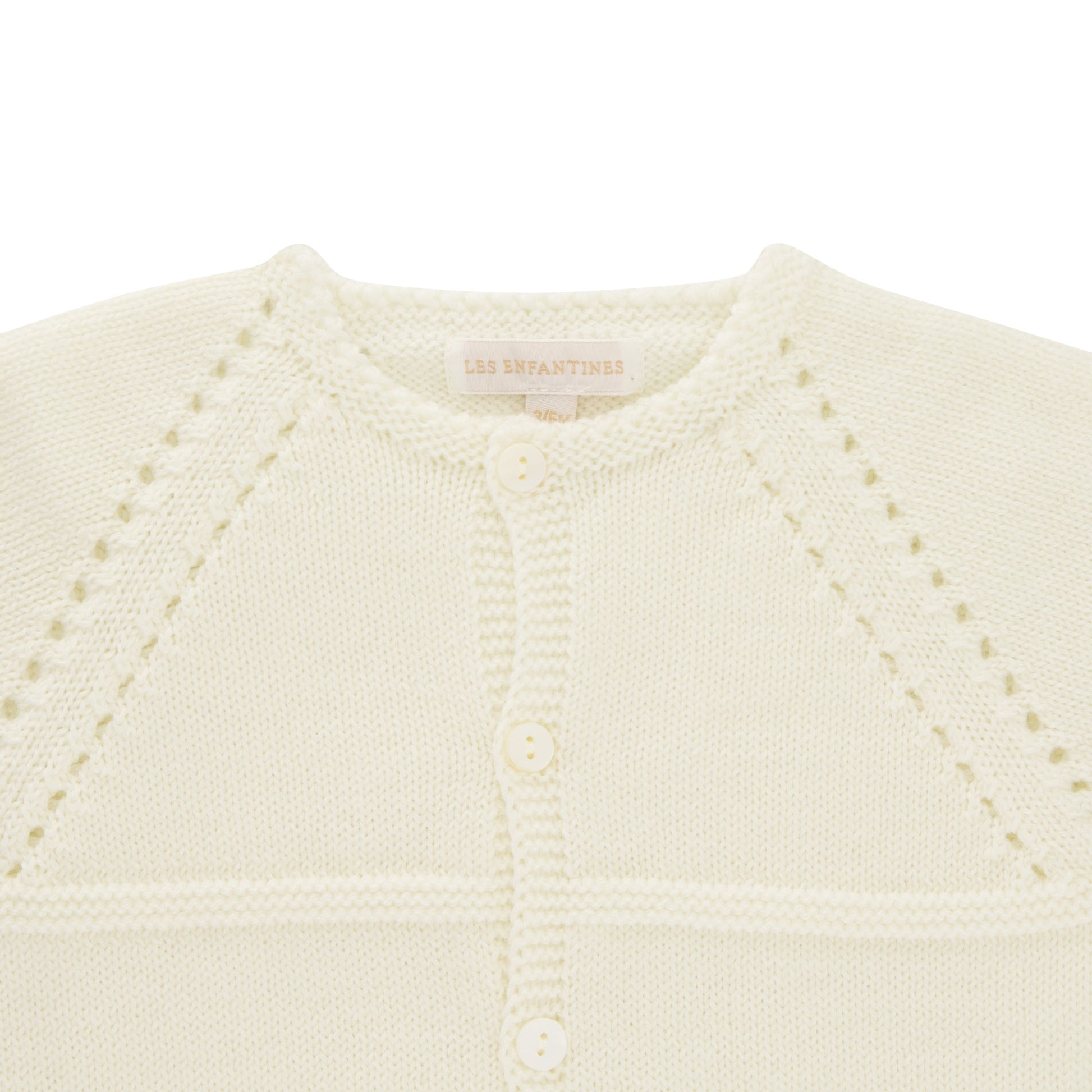 Cardigan chevreuil blanc eclatant Les Enfantines