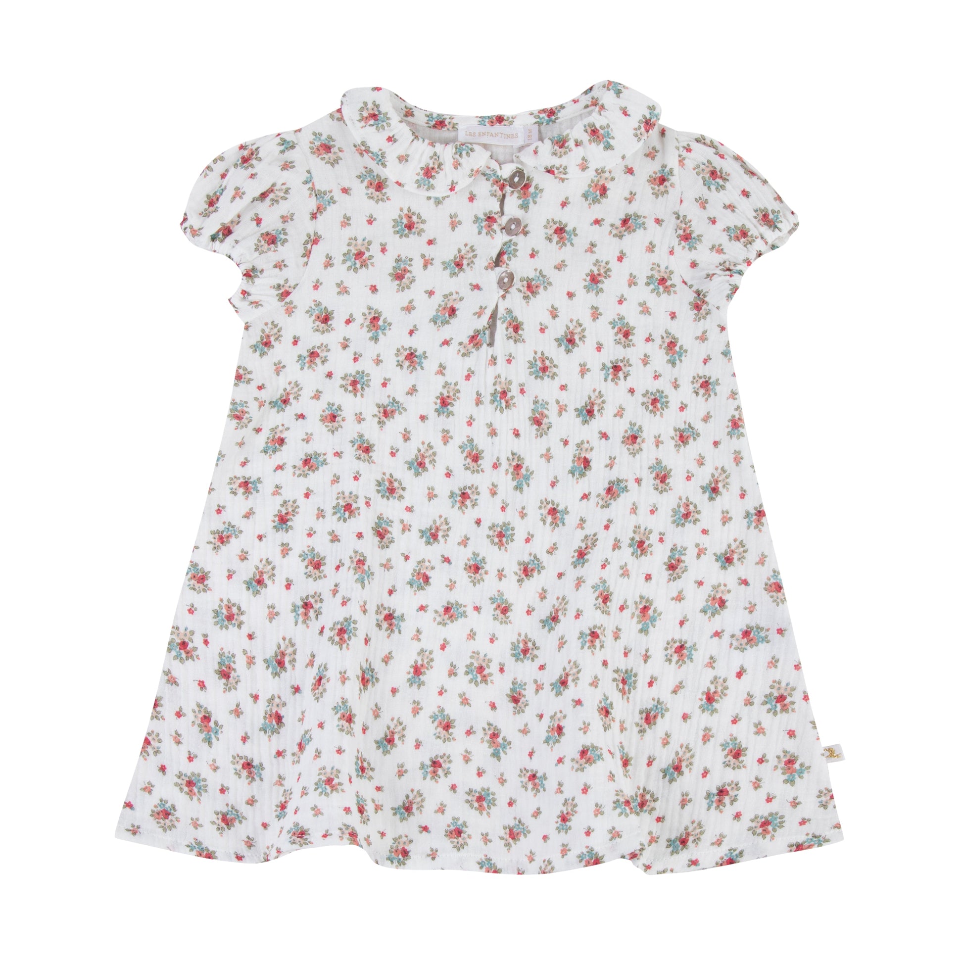 Chemise de nuit gaze groseille Les Enfantines