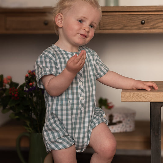 Barboteuse Calao Vichy Quartz Les Enfantines