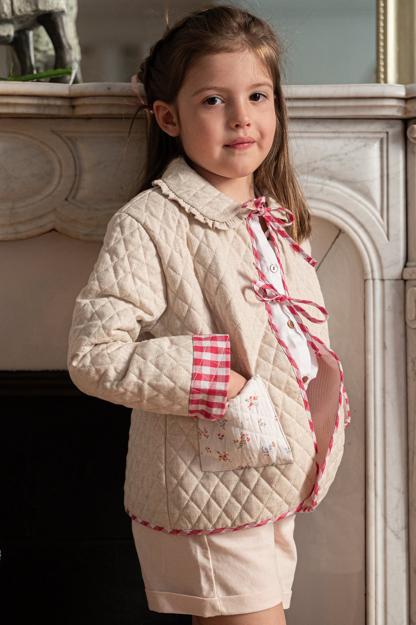 Veste patchwork fleurie les enfantines