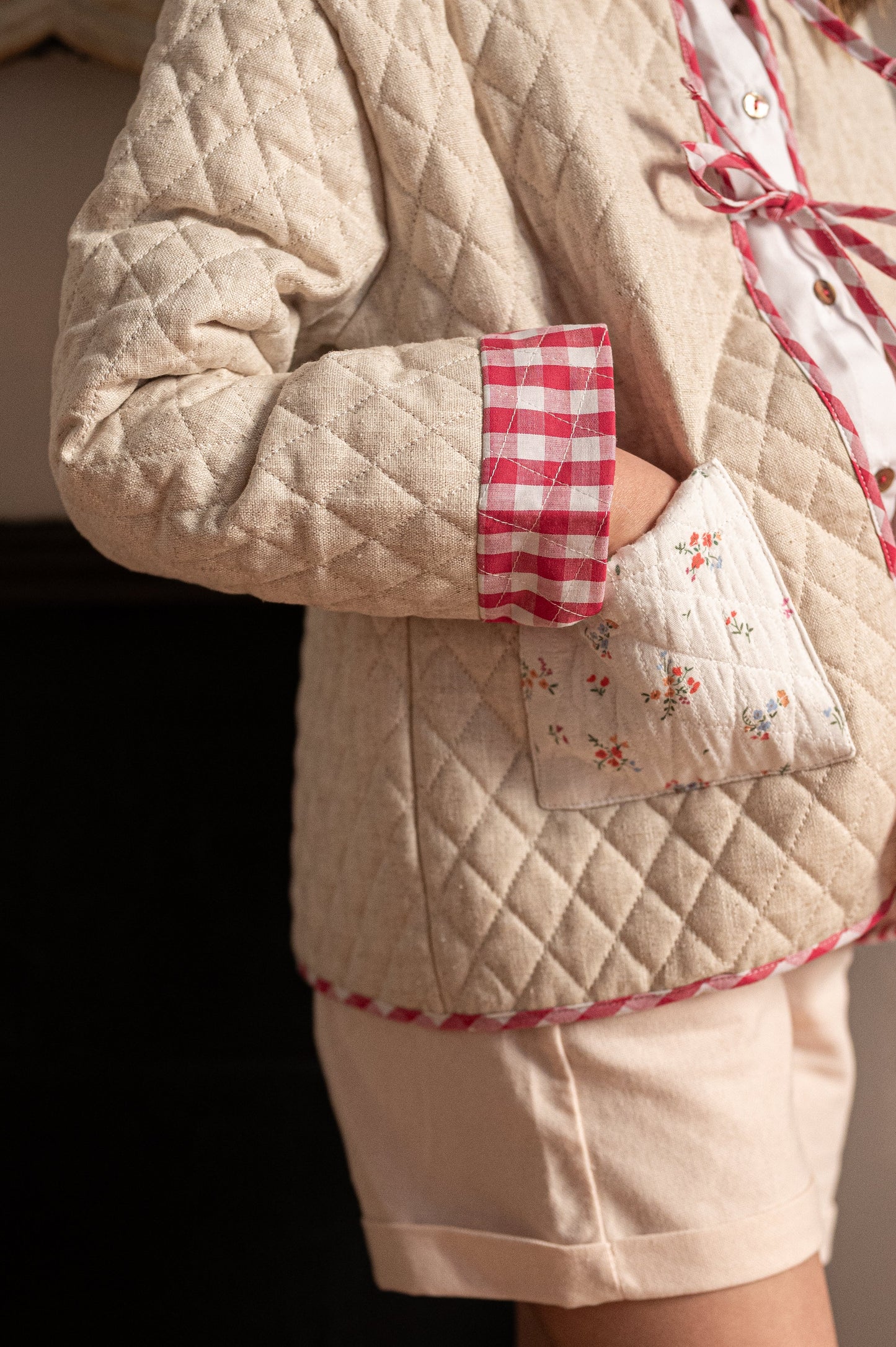Veste patchwork fleurie les enfantines