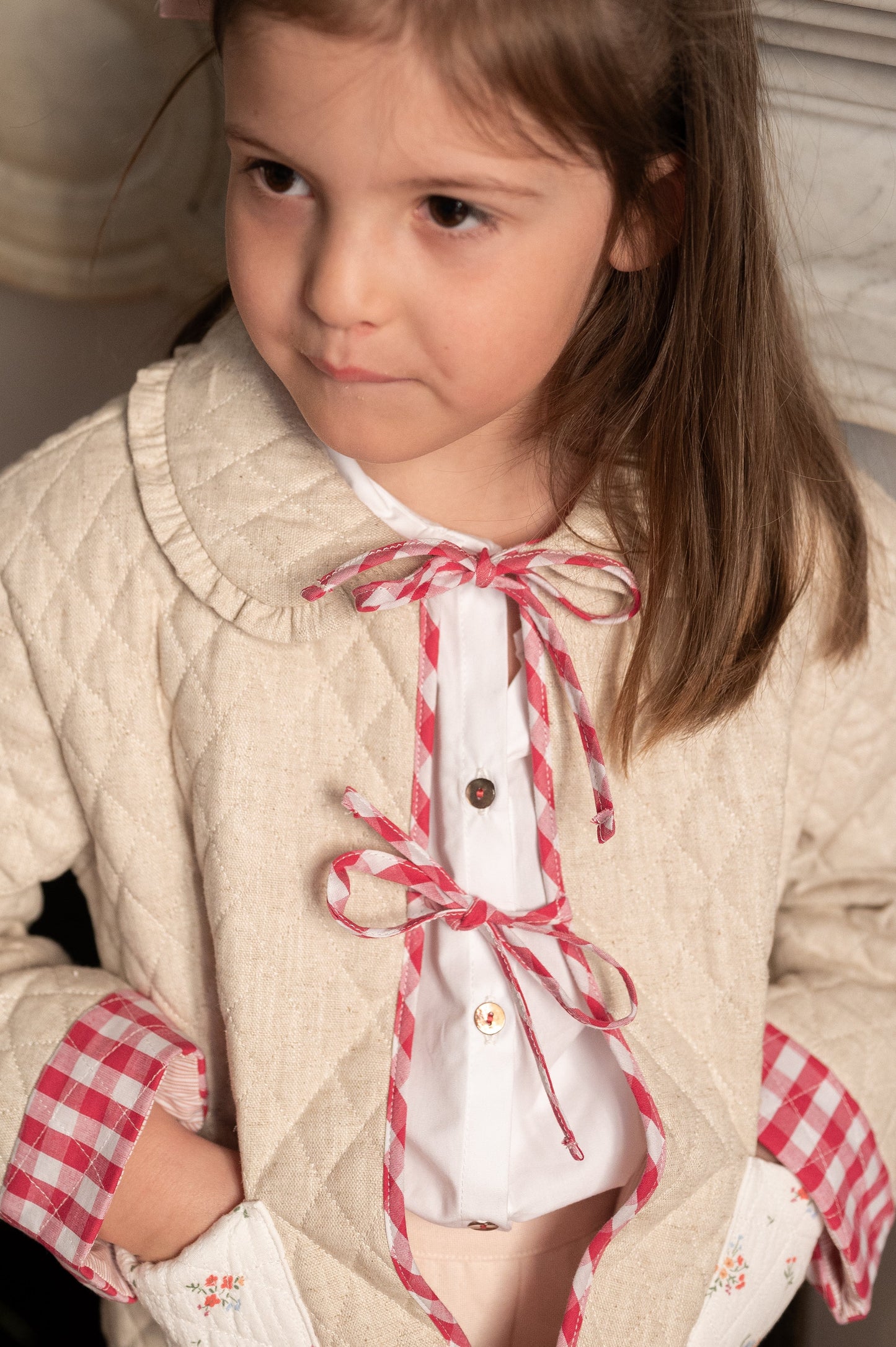Veste patchwork fleurie les enfantines