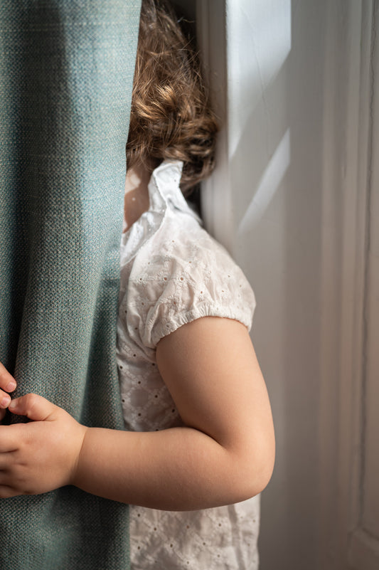 Blouse coquerelle damier blanc Les Enfantines