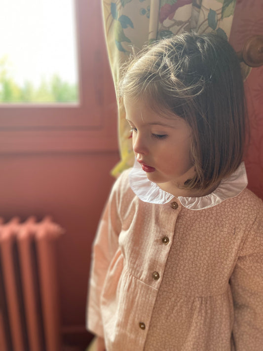 Robe coquerelle léopard rose Les Enfantines