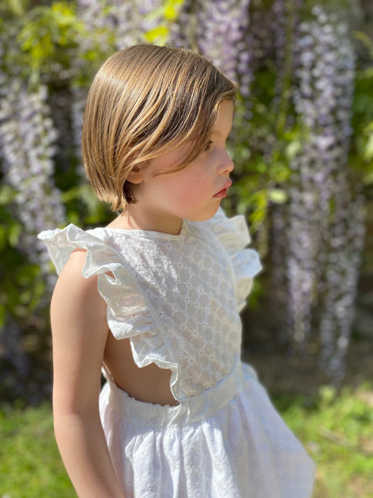 Robe autruche Damier blanc Les Enfantines