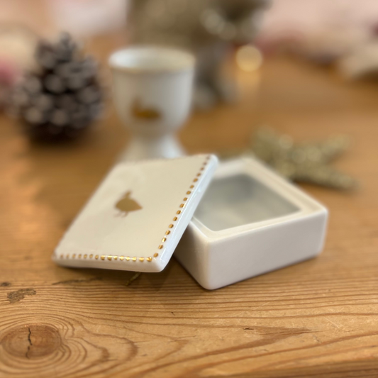 Coquetier en porcelaine & or Les Enfantines