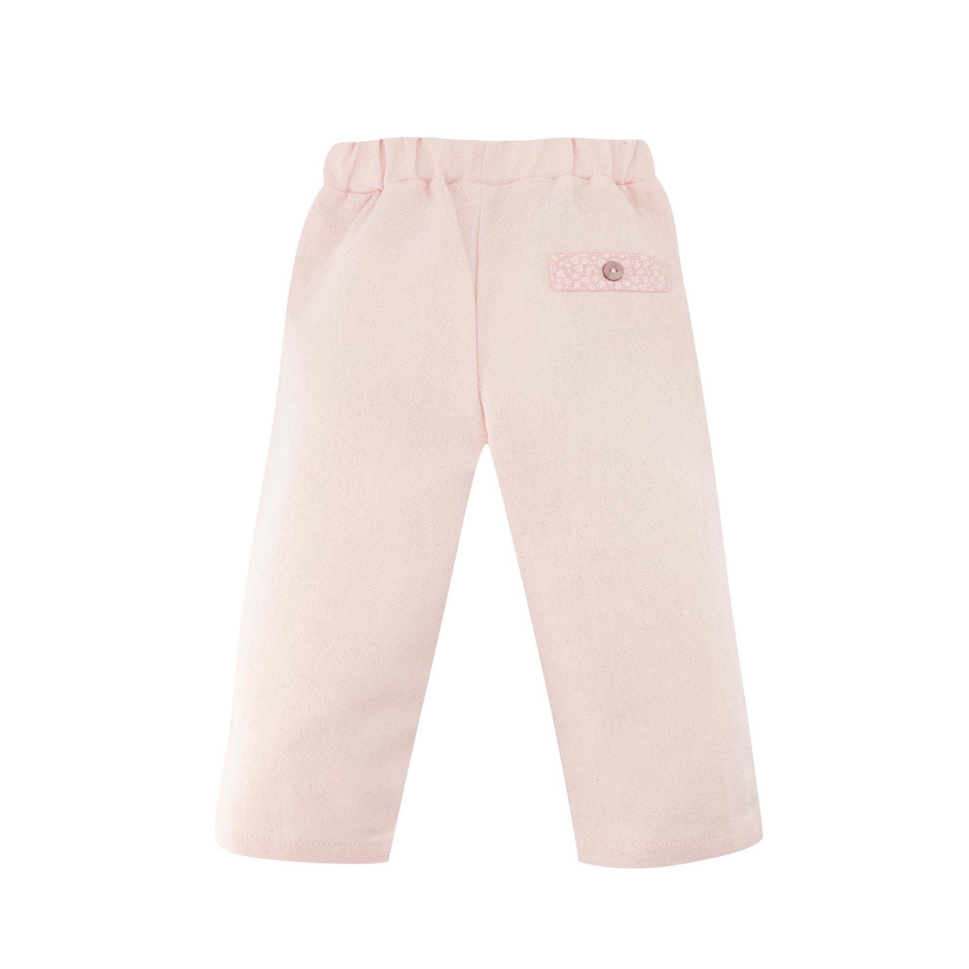 Pantalon belette toile rose Les Enfantines