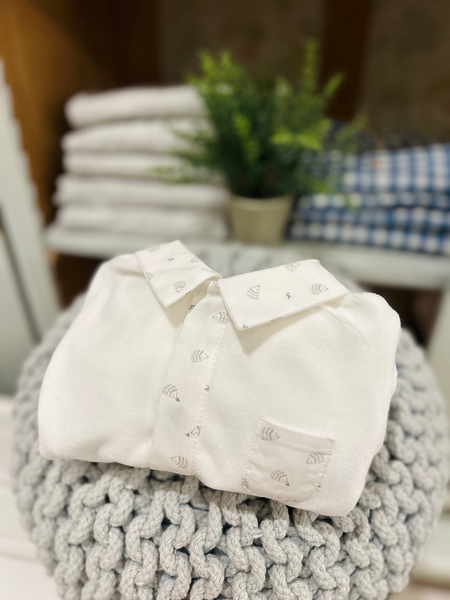 Pyjama Éléphant Velours Hérissons Les Enfantines