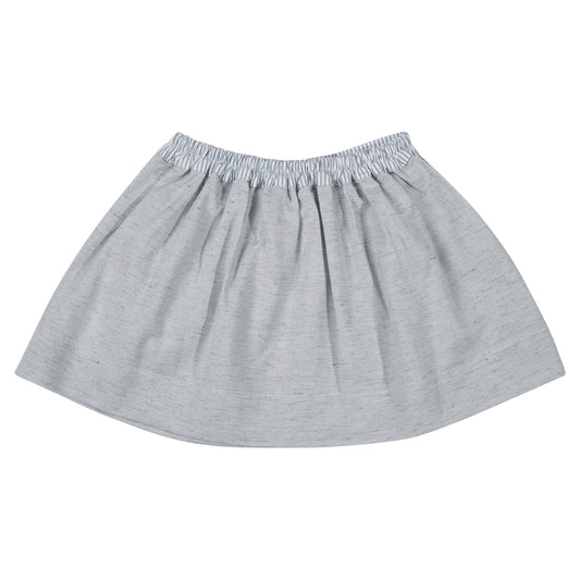 Jupe bleu de gris et Liberty Les Enfantines