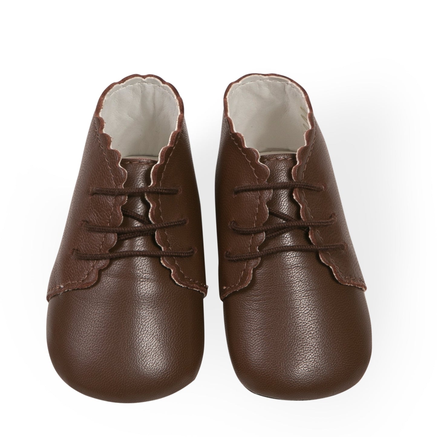 Chaussures bottines cuir chocolat Les Enfantines