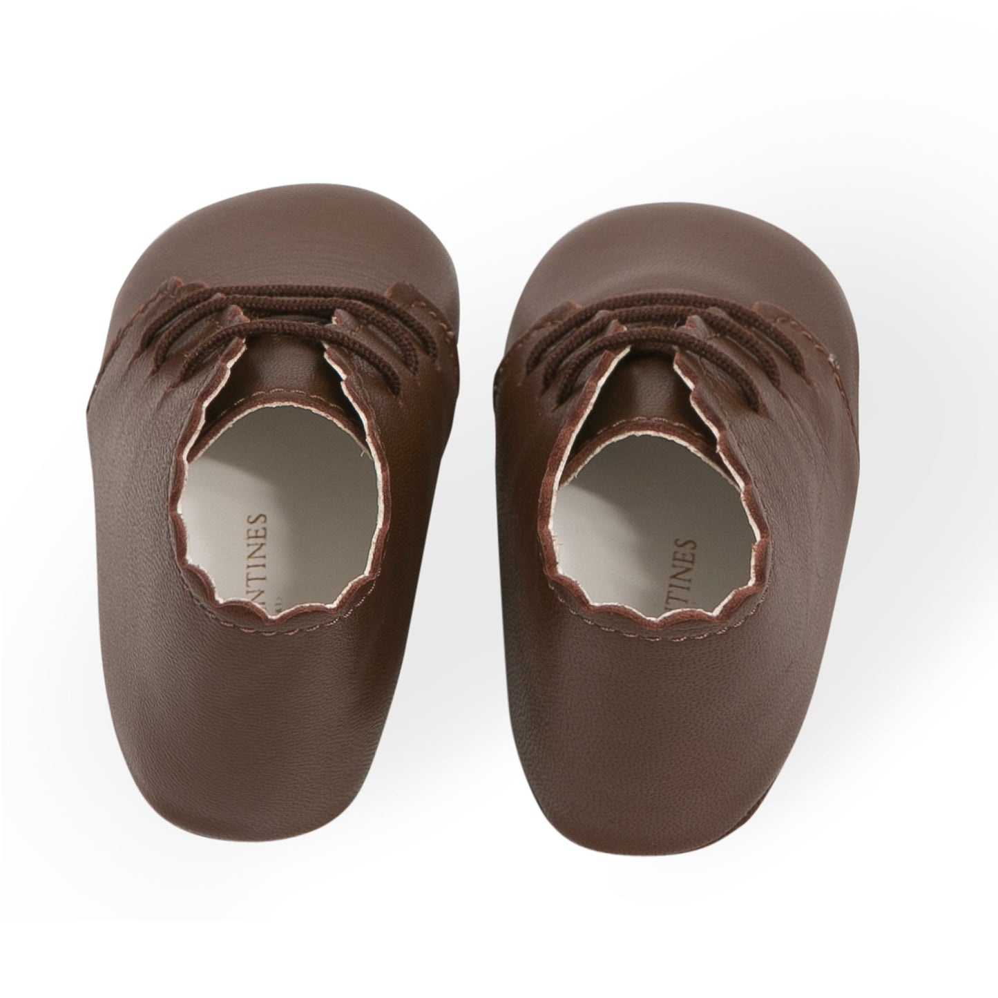 Chaussures bottines cuir chocolat Les Enfantines