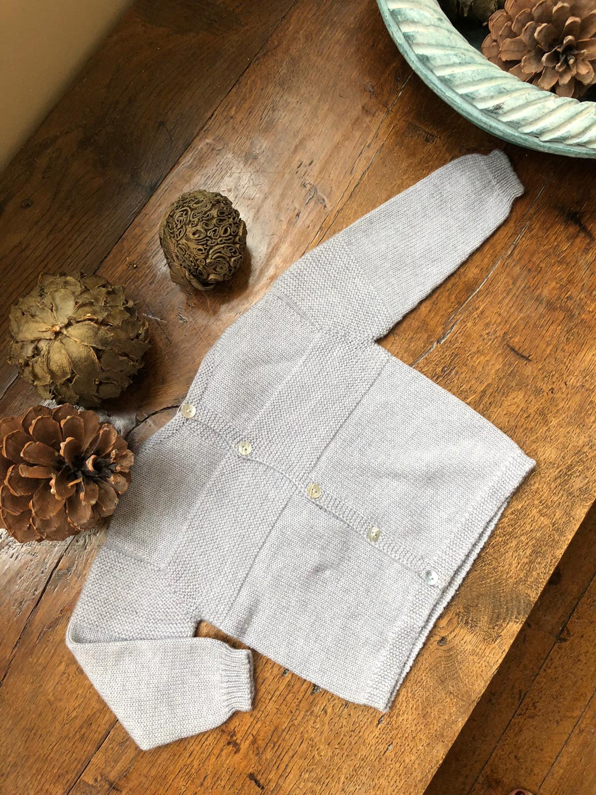 Cardigan mousse gris chiné les enfantines