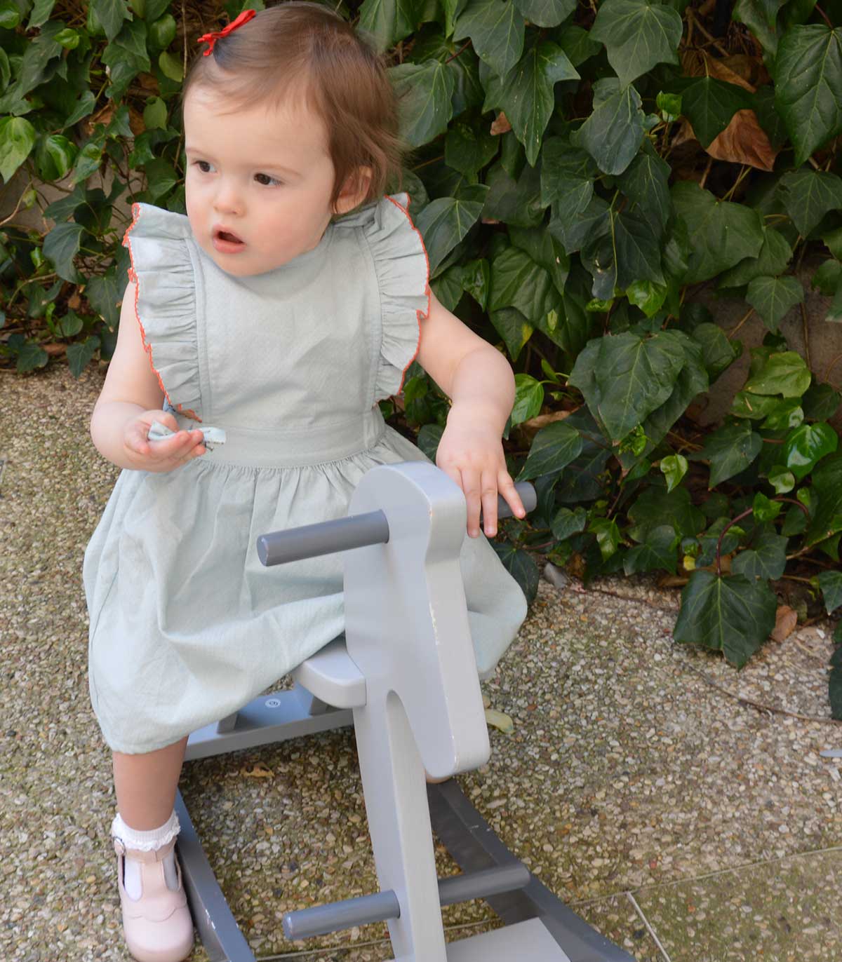 Robe Autruche Jacquard Bleu les enfantines