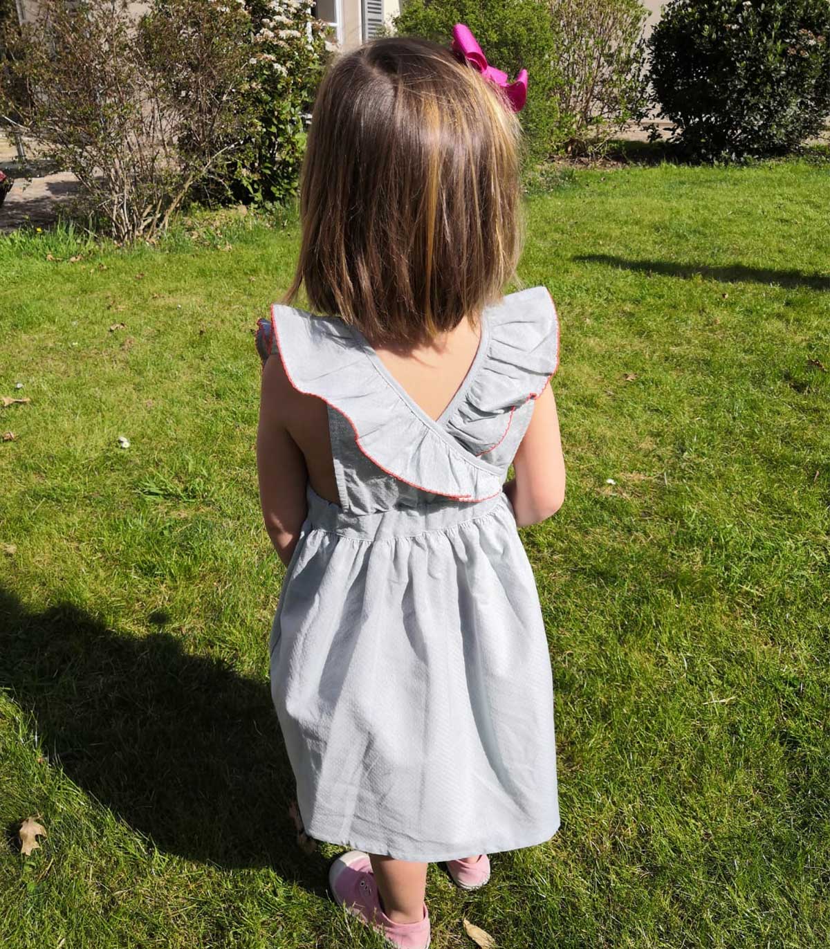 Robe Autruche Jacquard Bleu les enfantines
