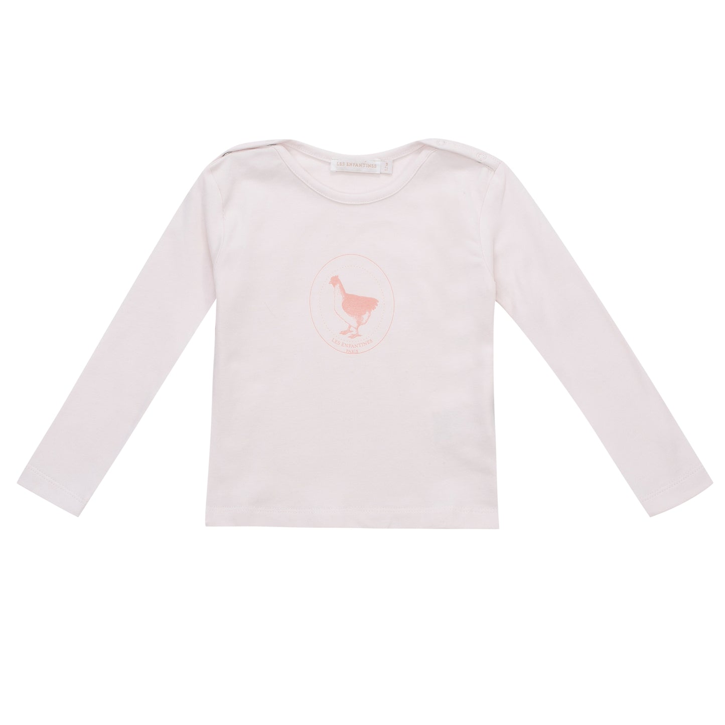 T-shirt manchot rose pâle les enfantines