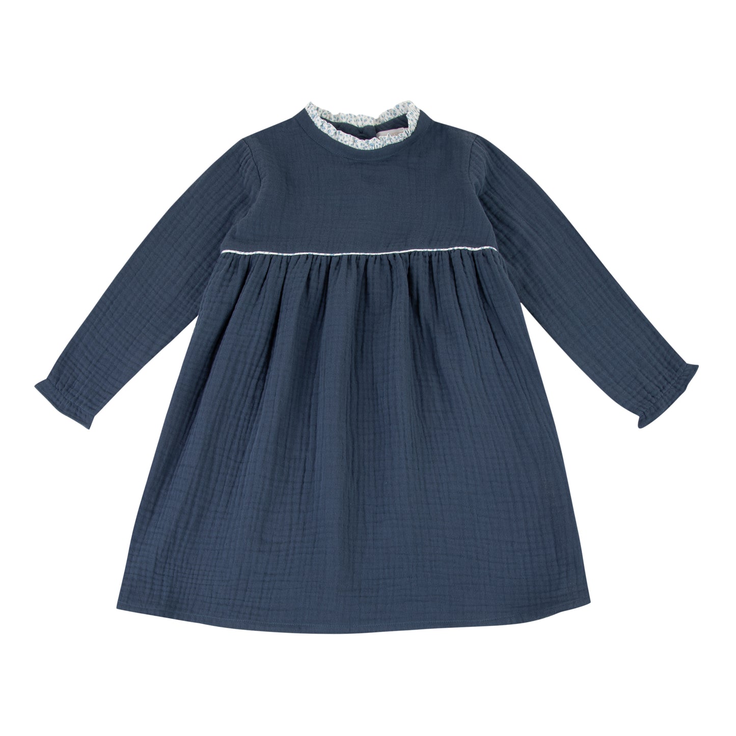 Robe Héron triple gaze marine les enfantines