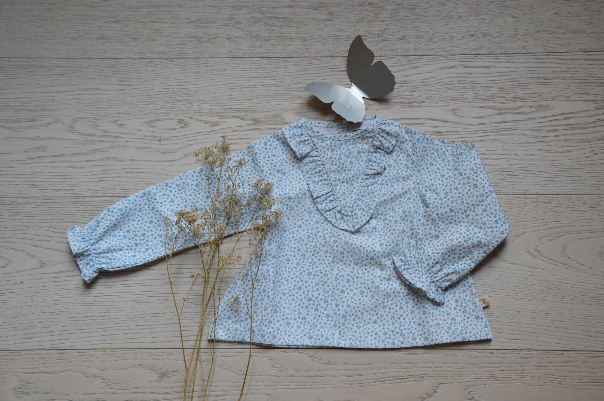 Blouse Licorne oeillets bleus Les Enfantines