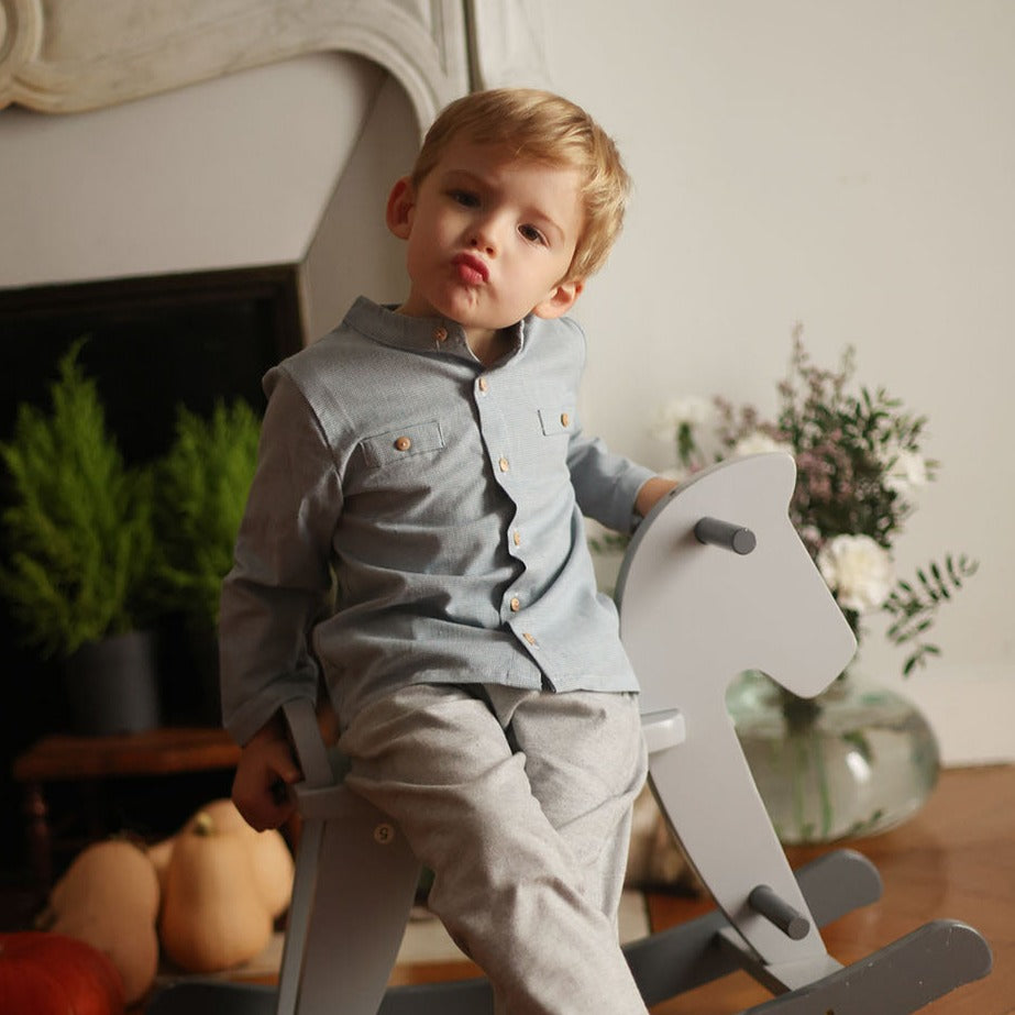 Chemise Tigre Pied de Poule orage Les Enfantines