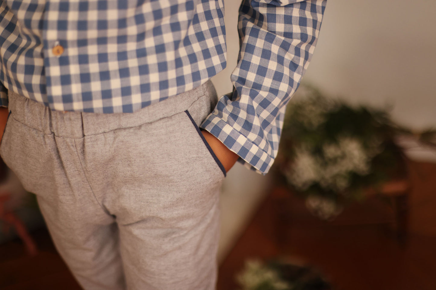 Pantalon Belette flanelle grise les enfantines
