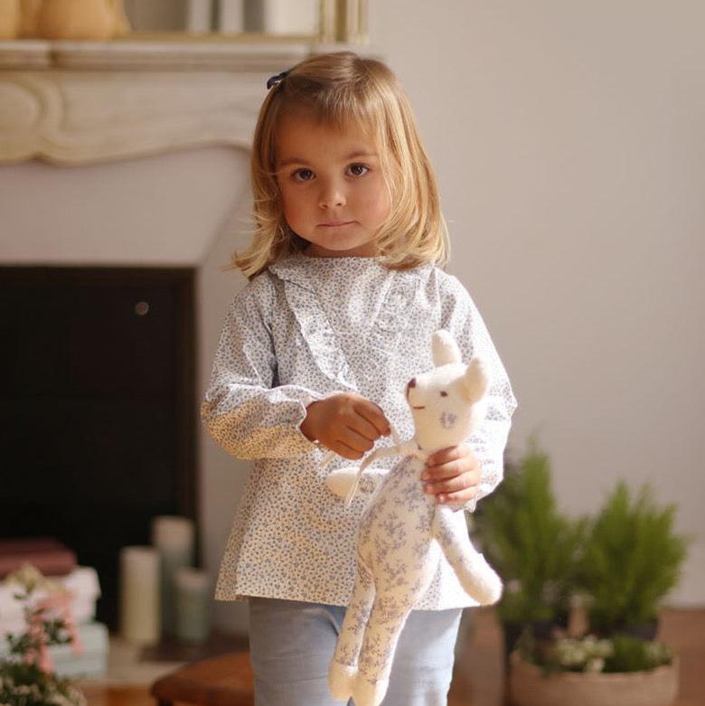 Blouse Licorne oeillets bleus Les Enfantines