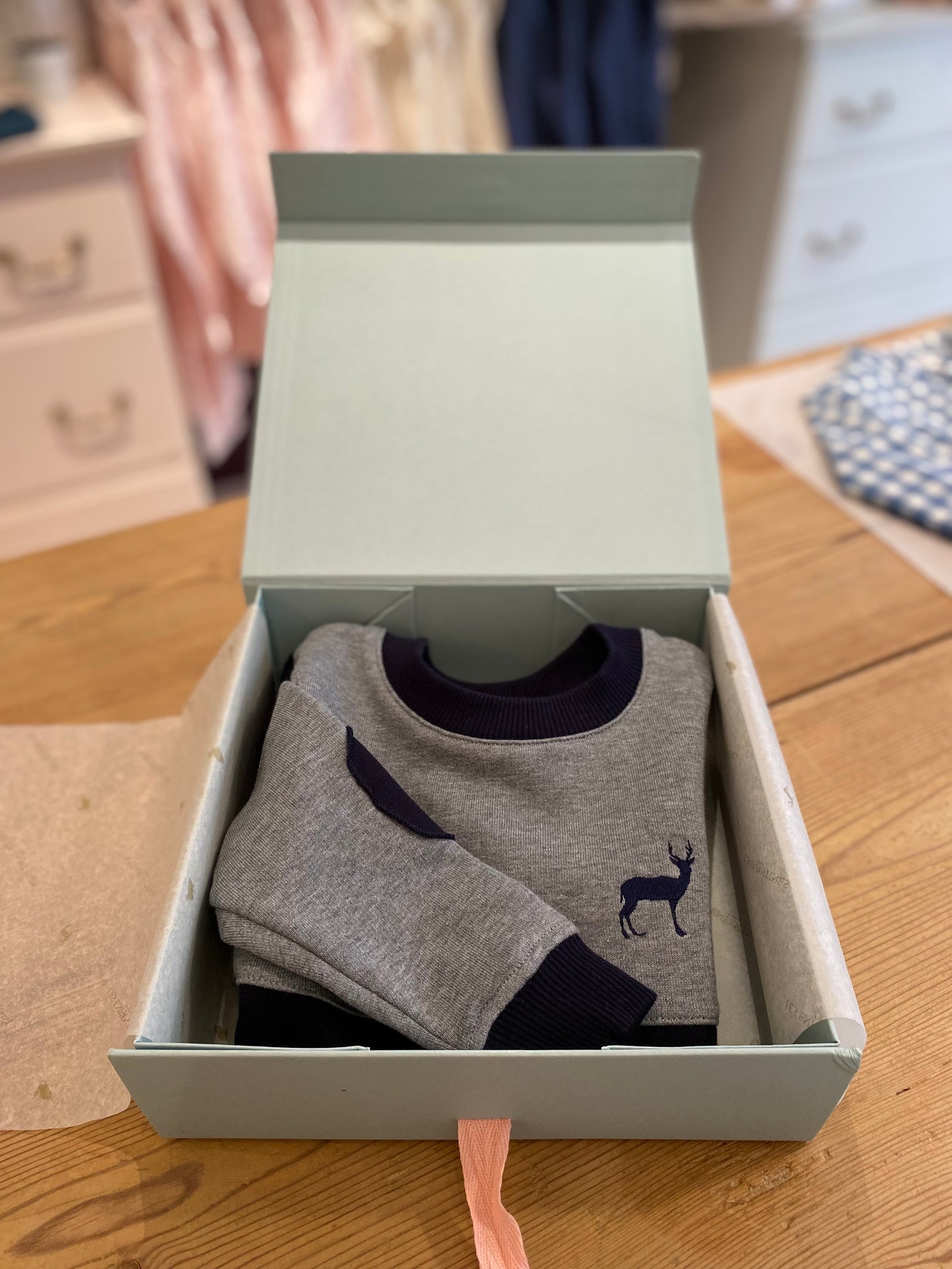 Sweat bicolore marine et gris les enfantines