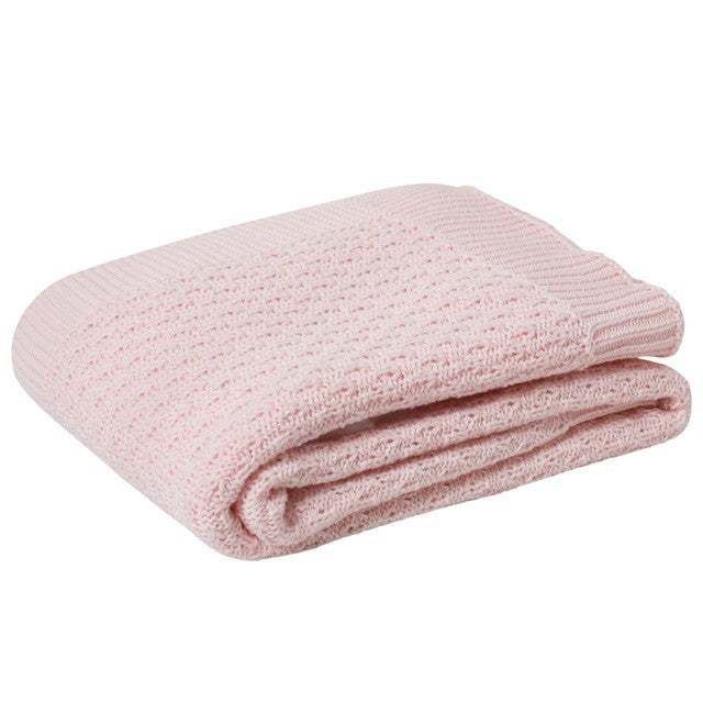 Couverture Baleine laine rose les enfantines