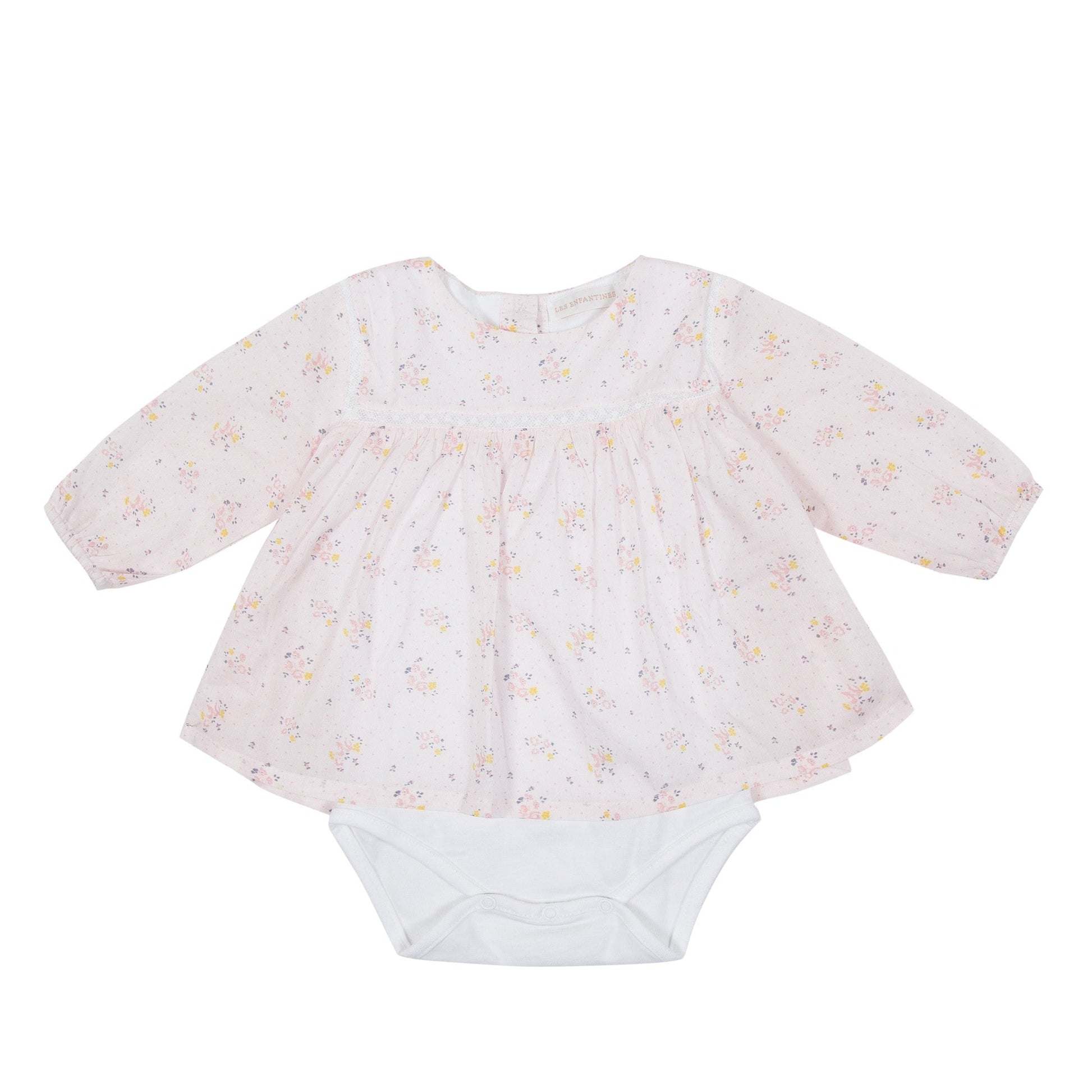 Body et Blouse Aigrette Fleurs vintage Les Enfantines