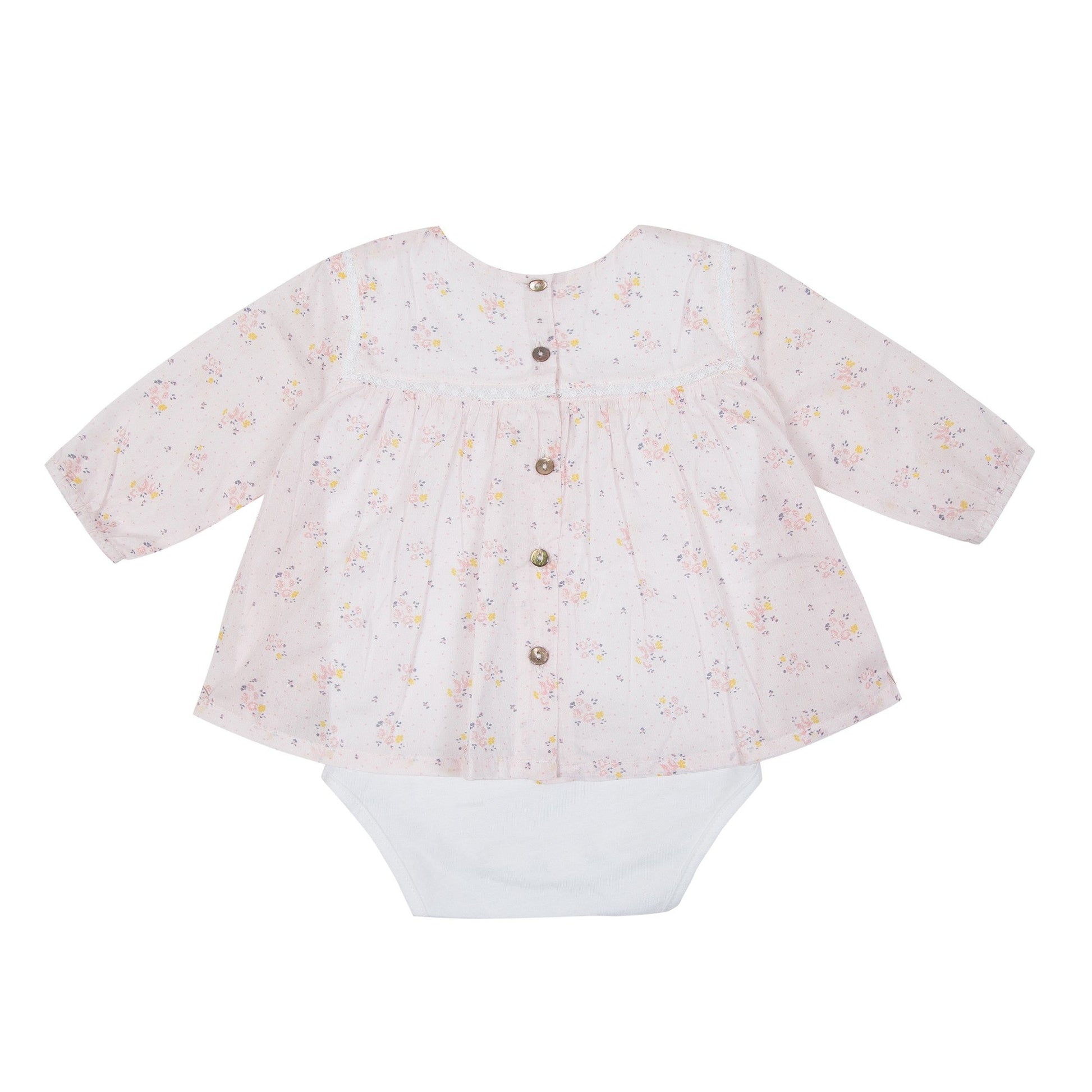 Body et Blouse Aigrette Fleurs vintage Les Enfantines
