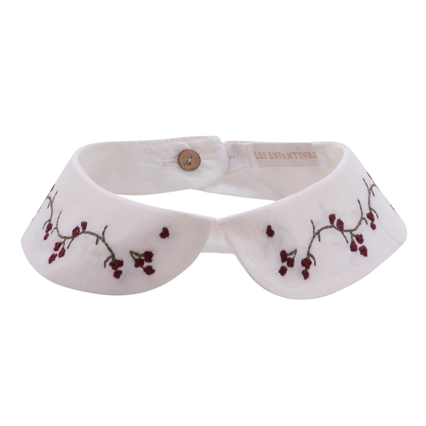 Col Claudine Brodé bordeaux Les Enfantines