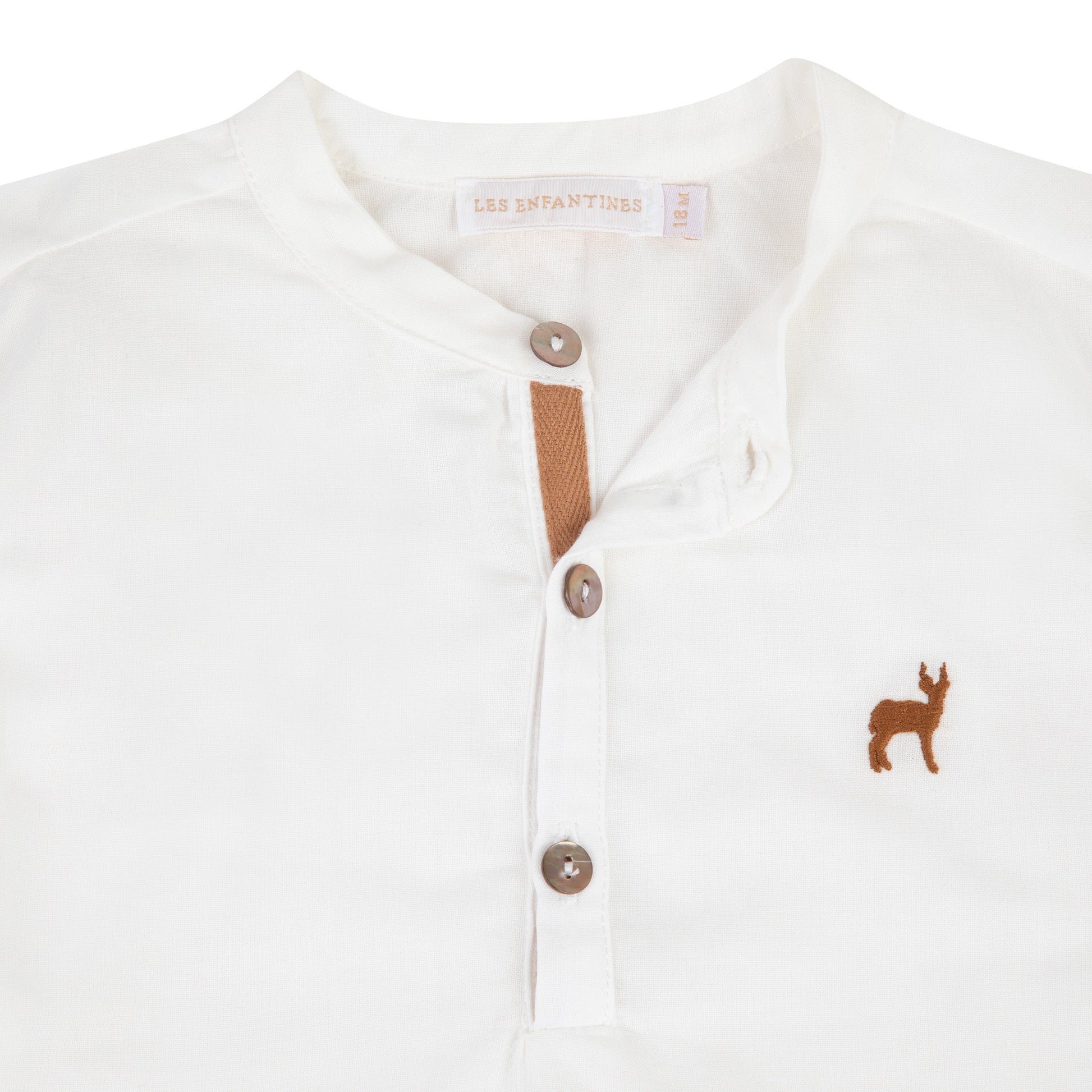 Blouse Bourdon carreaux camel Les Enfantines