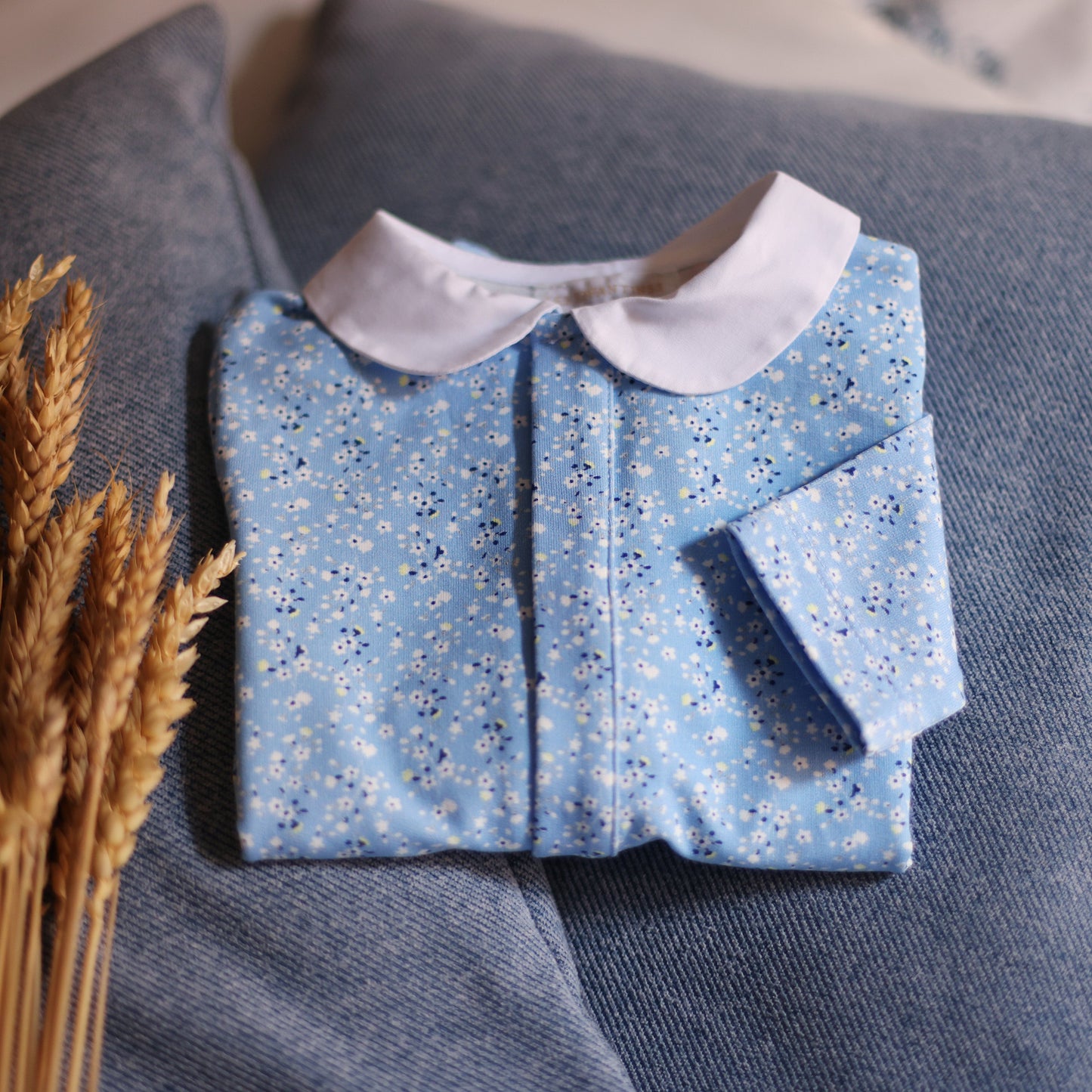 Pyjama éléphant jersey agapanthe Les Enfantines