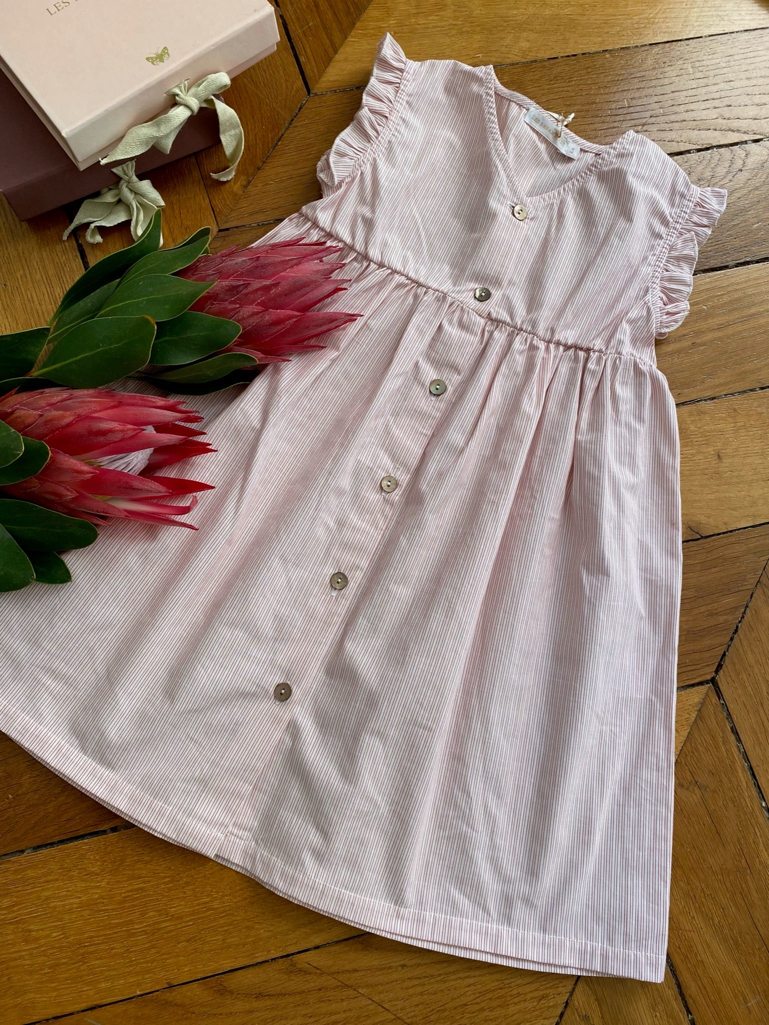 Robe Méduse rayures coquelicots Les Enfantines