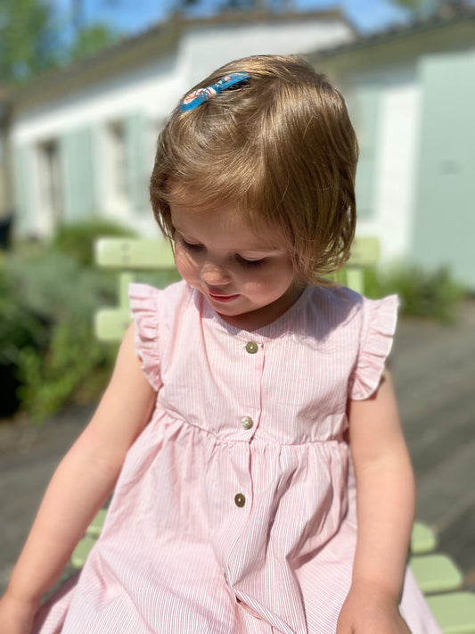 Robe Méduse rayures coquelicots Les Enfantines