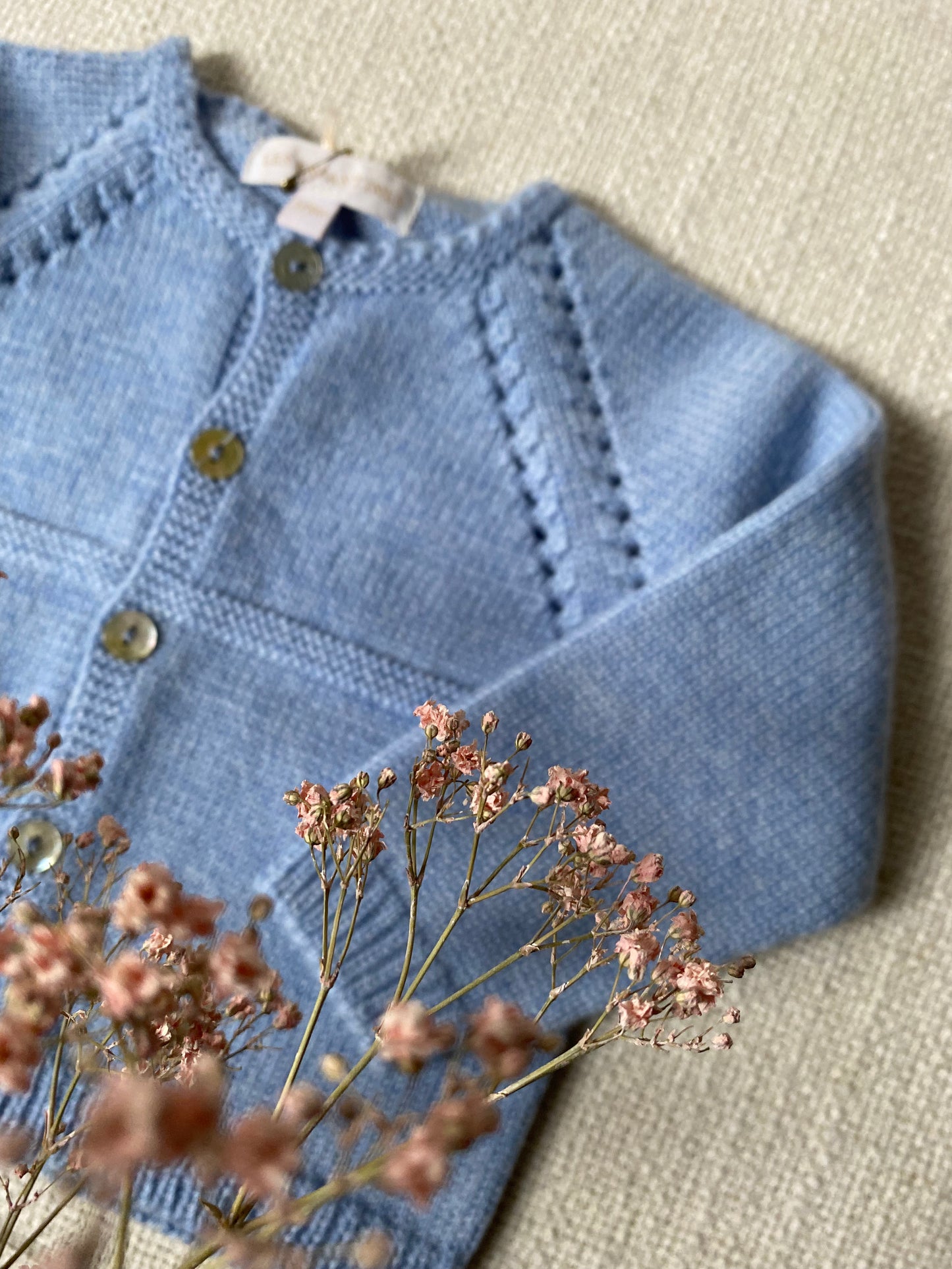 Cardigan chevreuil nuage bleu Les Enfantines