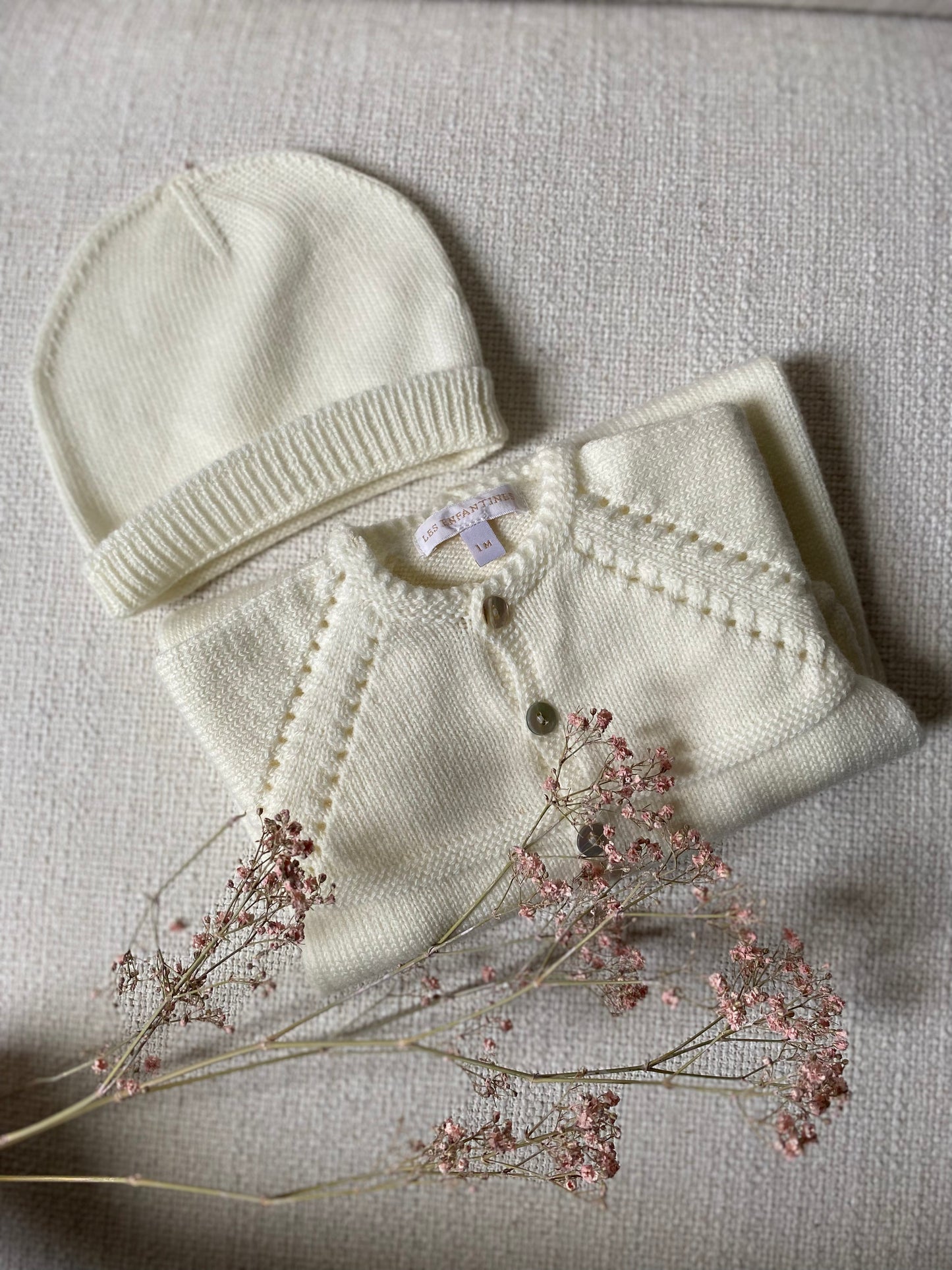 Bonnet chevreuil blanc cassé Les Enfantines