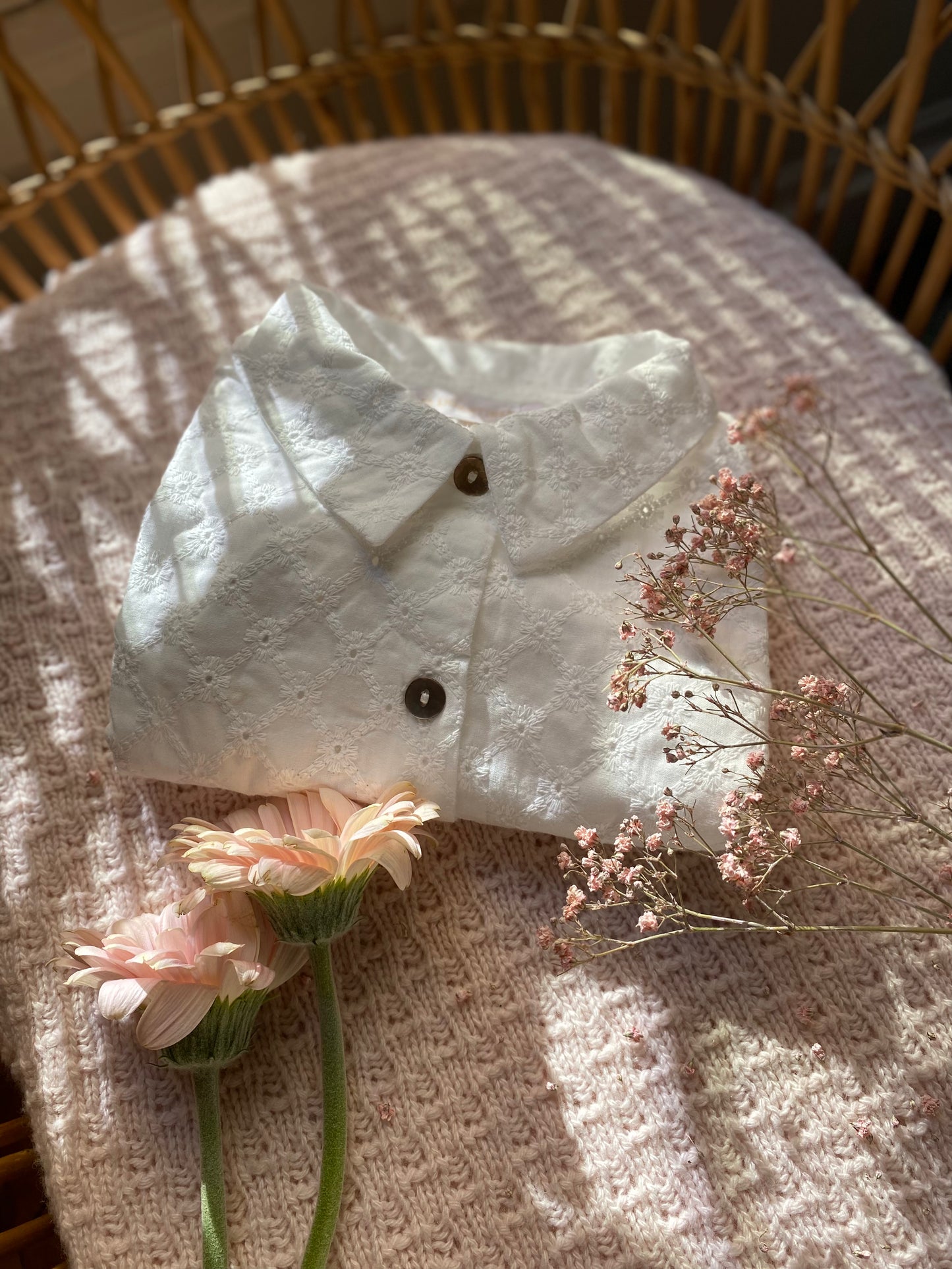 Barboteuse calao Damier blanc Les Enfantines