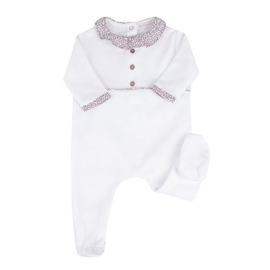 Pyjama Loup Velours blanc cassé Les Enfantines