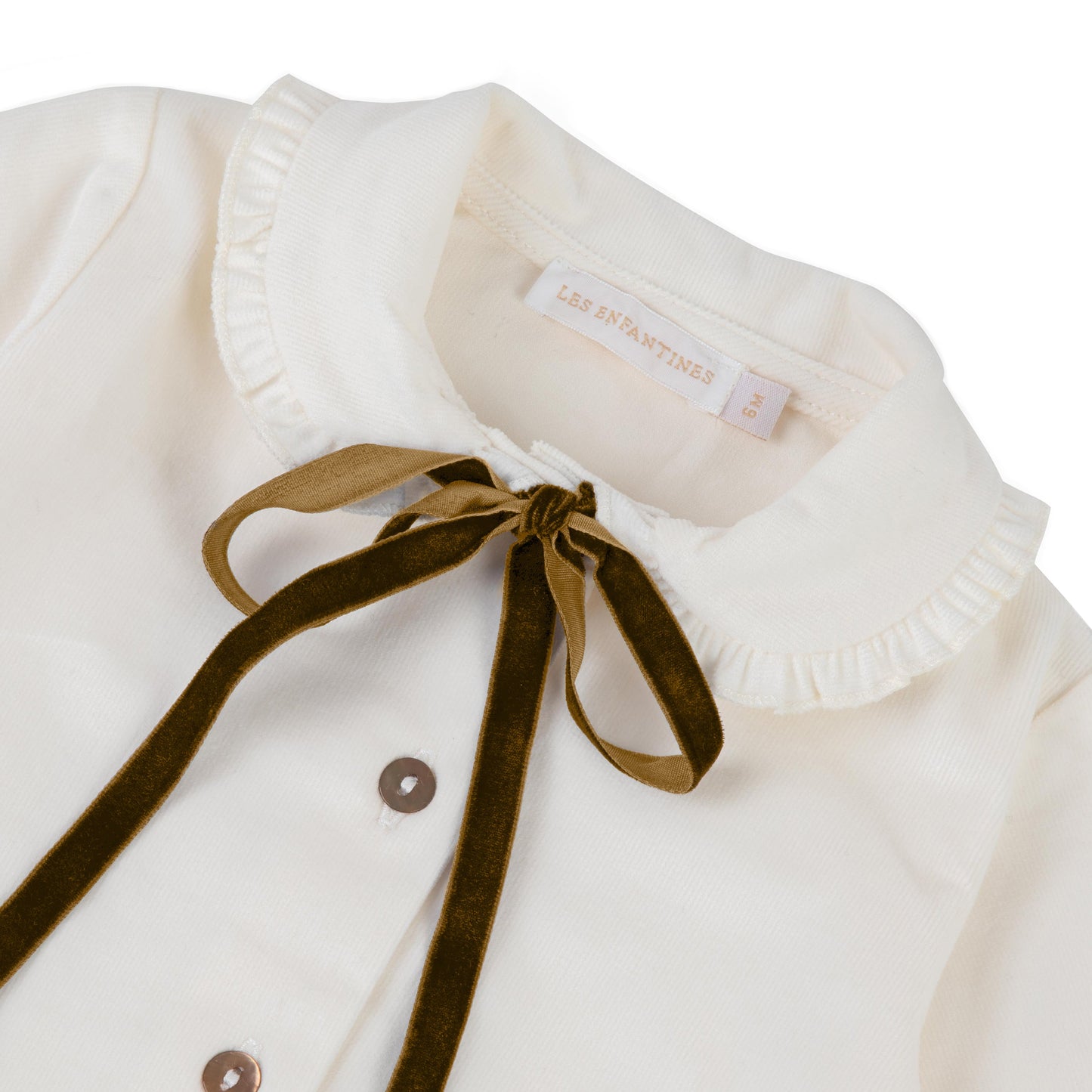 Blouse Papillon velours blanc Les Enfantines