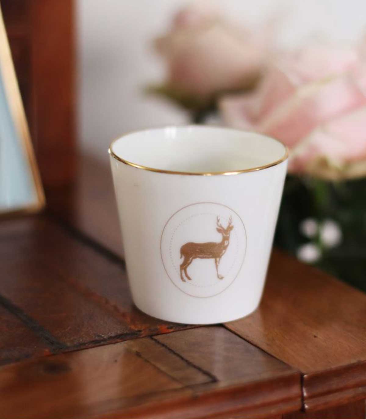 Timbale en porcelaine & or Les Enfantines