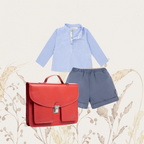 Cartable cuir Framboise