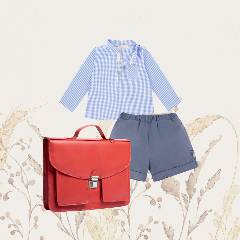 Cartable cuir Framboise