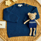 Pull mousse bleu orage