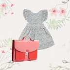 Cartable cuir rose