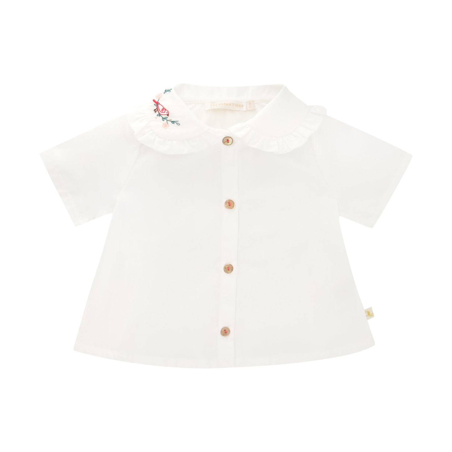 Blouse Chenille Popeline Blanche Les Enfantines