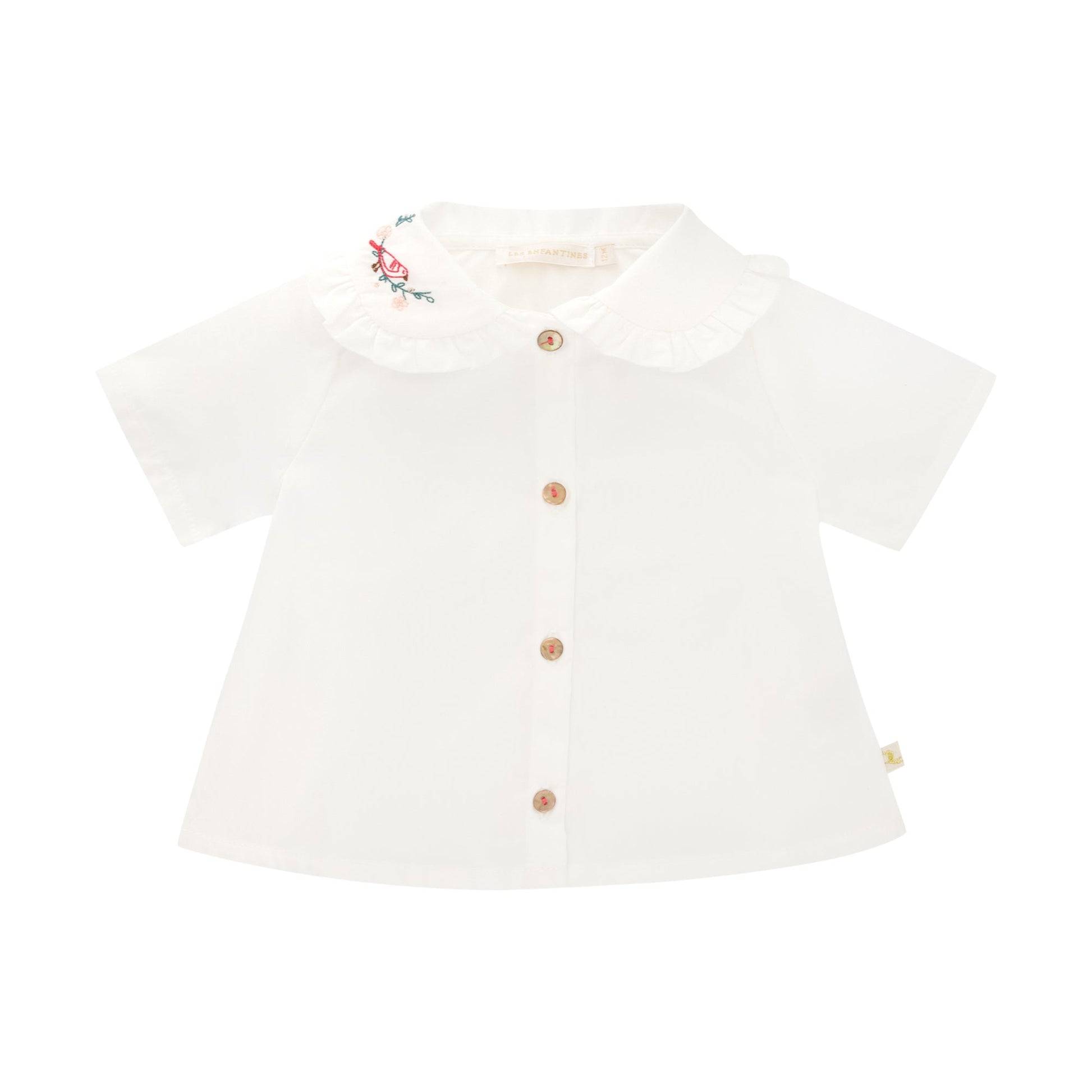Blouse Chenille Popeline Blanche Les Enfantines